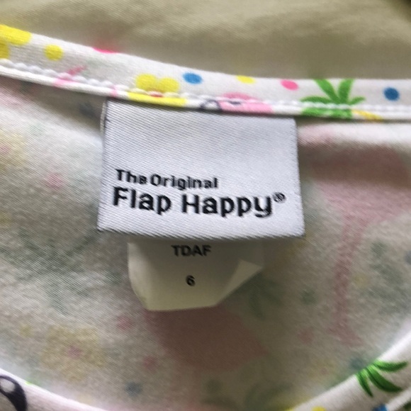 - Flap Happy Kids Dress - Pink and Green Flamingo Print - Picture 5 of 6